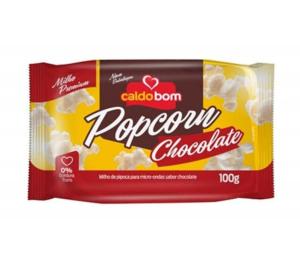 PIPOCA MICROONDAS CHOCOLATE CALDO BOM 100GR