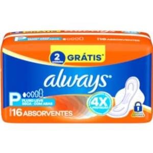 ABSORVENTE  ALWAYS COM ABAS SECA  COM 16UN