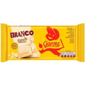 BARRA DE CHOCOLATE GAROTO  BRANCO 80GR