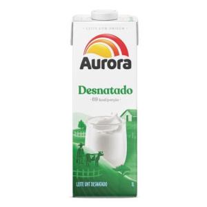 LEITE UHT DESNATADO AURORA 1L