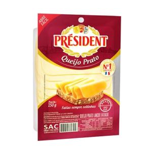 QUEIJO PRATO FATIADO PRESIDENT 150GR