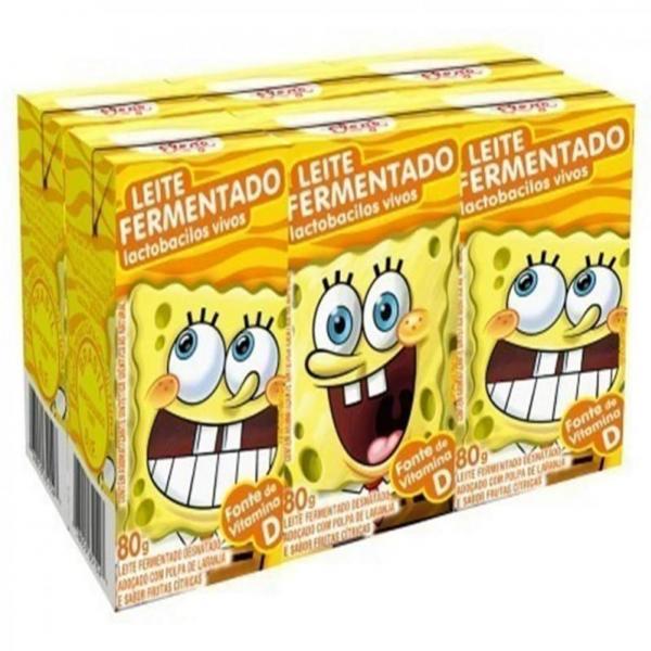 LEITE FERMENTADO BOB ESPONJA TRADICIONAL C/6 DE 80gr (...)
