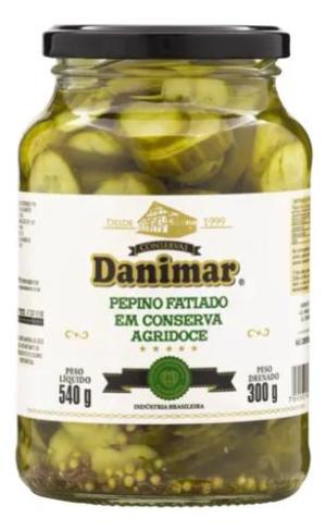 PEPINO FATIADO AGRIDOCE DANIMAR 300GR