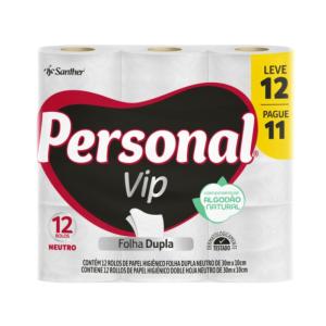 Papel higienico Personal vip folha dupla 20m 12 rolos
