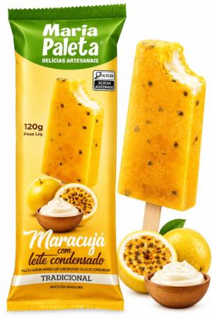 PICOLE MARIA PALETA MARACUJA COM RECHEIO DE LEITE CONDENSADO (...)