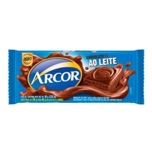 BARRA DE CHOCOLATE ARCOR AO LEITE 80GR