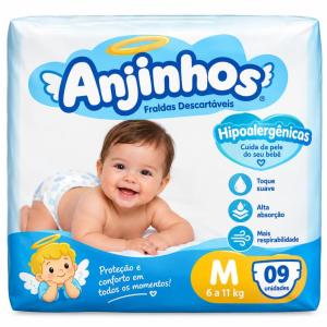FRALDA HIPOALERGENICAS ANJINHOS C/09 TAM M