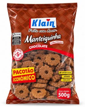 BISCOITO KLAIN MANTEIGUINHA CHOCOLATE 500GR
