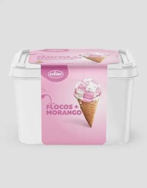 SORVETE FLOCOS COM MORANGO ESKIMO 2L