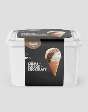 SORVETE CREME E FLOCOS COM  CHOCOLATE  ESKIMO 2L