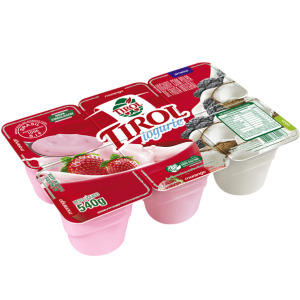 IOGURTE TIROL C/POLPA DE FRUTAS BANDEJA 540GR