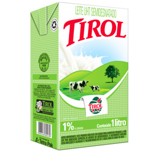 LEITE UHT SEMIDESNATADO TIROL 1L