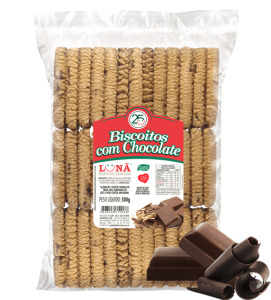 BISCOITO AMANTEIGADO COM CHOCOLATE LUNA 300G