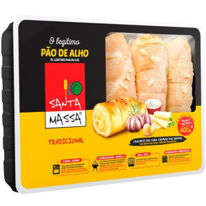 PÃO DE ALHO SANTA MASSA TRADICIONAL 400G