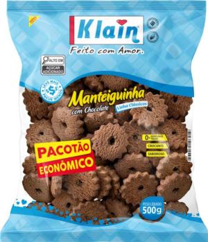 BISCOITO KLAIN MANTEIGUINHA CHOCOLATE 500GR