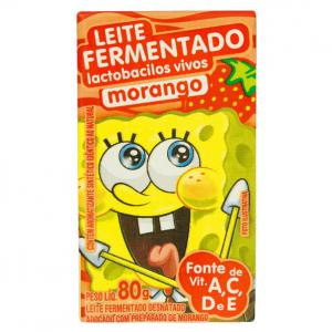 LEITE FERMENTADO BOB ESPONJA MORANGO 80G 1UN.