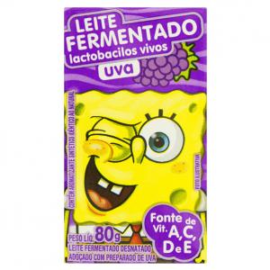 LEITE FERMENTADO BOB ESPONJA UVA 80G 1un.