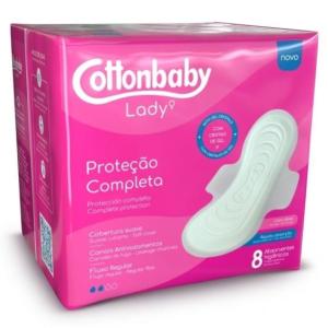 ABSORVENTE COTTONBABY LADY SUAVE COM ABAS C/8UN.