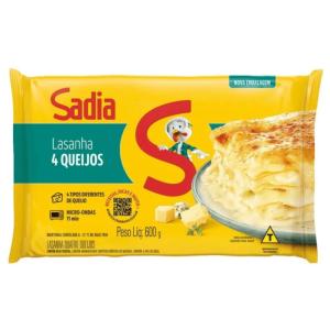 LASANHA QUATRO QUEIJO SADIA 600GR