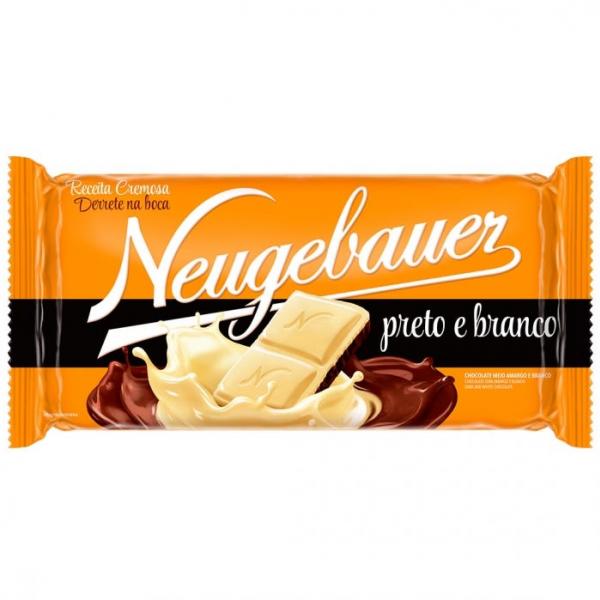 BARRA DE CHOCOLATE NEUGEBAUER PRETO E BRANCO 90G