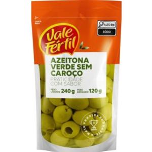 AZEITONAS VERDES SEM  CAROÇO VALE FERTIL 240GR