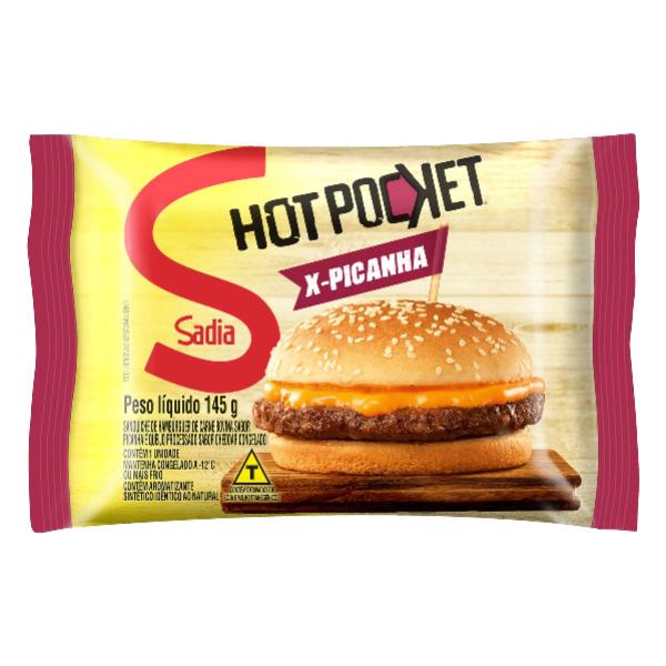 HAMBURGUER HOT POCKET X-PICANHA SADIA 145G