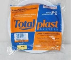 PRATO DESCARTAVEL TOTALPLAST 14,8CM C/10UN.