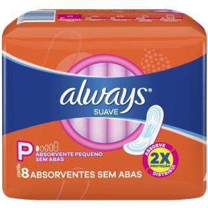 ABSORVENTE ALWAYS SUAVE SEM ABAS 8UN