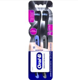 ESCOVA DENTAL ORAL-B INDICATOR BLACK SENSITIVE C/2UN.