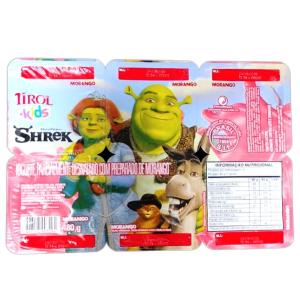 IOGURTE DE BANDEJA DE MORANGO  SHREK TIROL 510GR