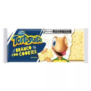 BARRA DE CHOCOLATE BRANCA COM COOOKIES TORTUGUITA 80GR