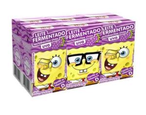 LEITE FERMENTADO BOB ESPONJA UVA C/6UN.