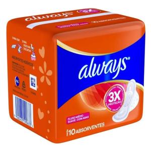ABSORVENTE ALWAYS SUAVE C/ABAS C/ 10UN