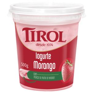 IOGURTE DE MORANGO COM PEDAÇOS TIROL  500g