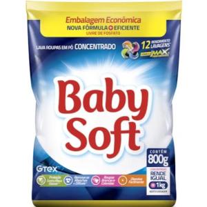 SABÃO EM PÓ CONCENTRADO BABY SOFT 800 G 