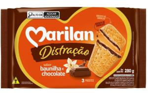 BISCOITO DISTRAÇÃO BAUNILHA E CHOCOLATE MARILAN C/3UN (...)