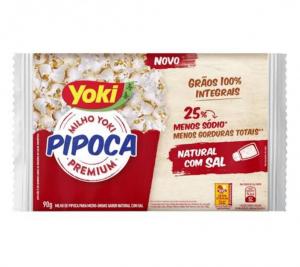 Pipoca Yoki Grãos Integrais Natural Com sal  100%