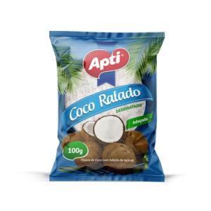 COCO RALADO DESIDRATADO ADOÇADO APTI 100GR