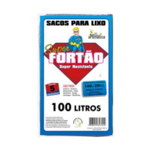 SACO DE LIXO SUPER FORTAO SUPER RESISTENTE 100L C/5UN