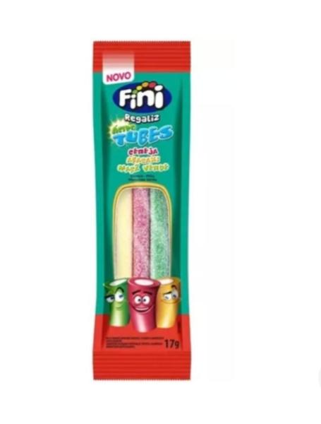  BALA FINI TUBES CEREJA, MAÇA E ABACAXI 15G