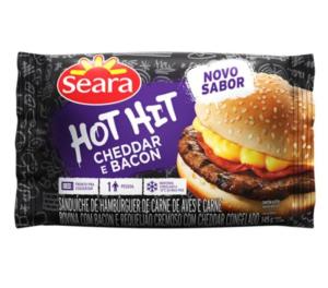 HAMBURGUER HOT HIT CHEDDAR/BACON SEARA 145GR