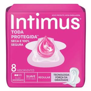 ABSORVENTE INTIMUS SUAVE COM ABAS C/8UN