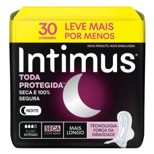 ABSORVENTE NOTURNO SUAVE COM ABAS INTIMUS C/8UN