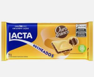 BARRA DE CHOCOLATE LACTA OURO BRANCO 98GR