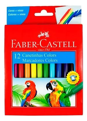 CANETINHAS COLORIDAS FABER-CASTELL C/12UN.