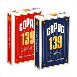 BARALHO COPPAG 139 TRADICIONAL C/55 CARTAS AZUL/ VERMELHO