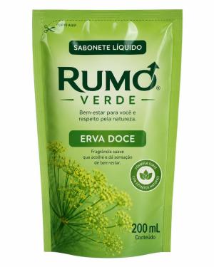 SABONETE LIQUIDO RUMO VERDE ERVA DOCE SACHE 200ML