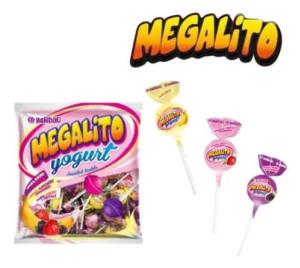 PIRULITO MEGALITO  BERBAU YOGURTE AMORA,MORANGO.BANANA (...)