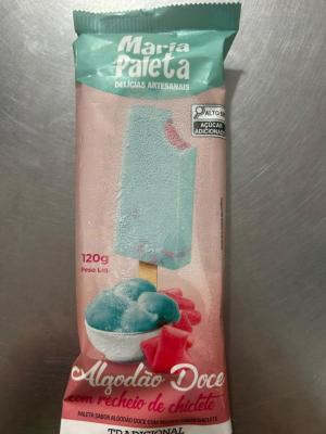 	 Picolé MARIA PALETA ALGODÃO DOCE COM CHICLETES (...)