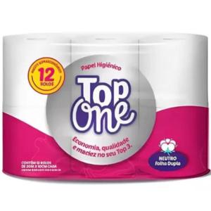 PAPEL HIGIÊNICO TOP ONE NEUTRO FOLHA DUPLA  12 ROLOS (...)